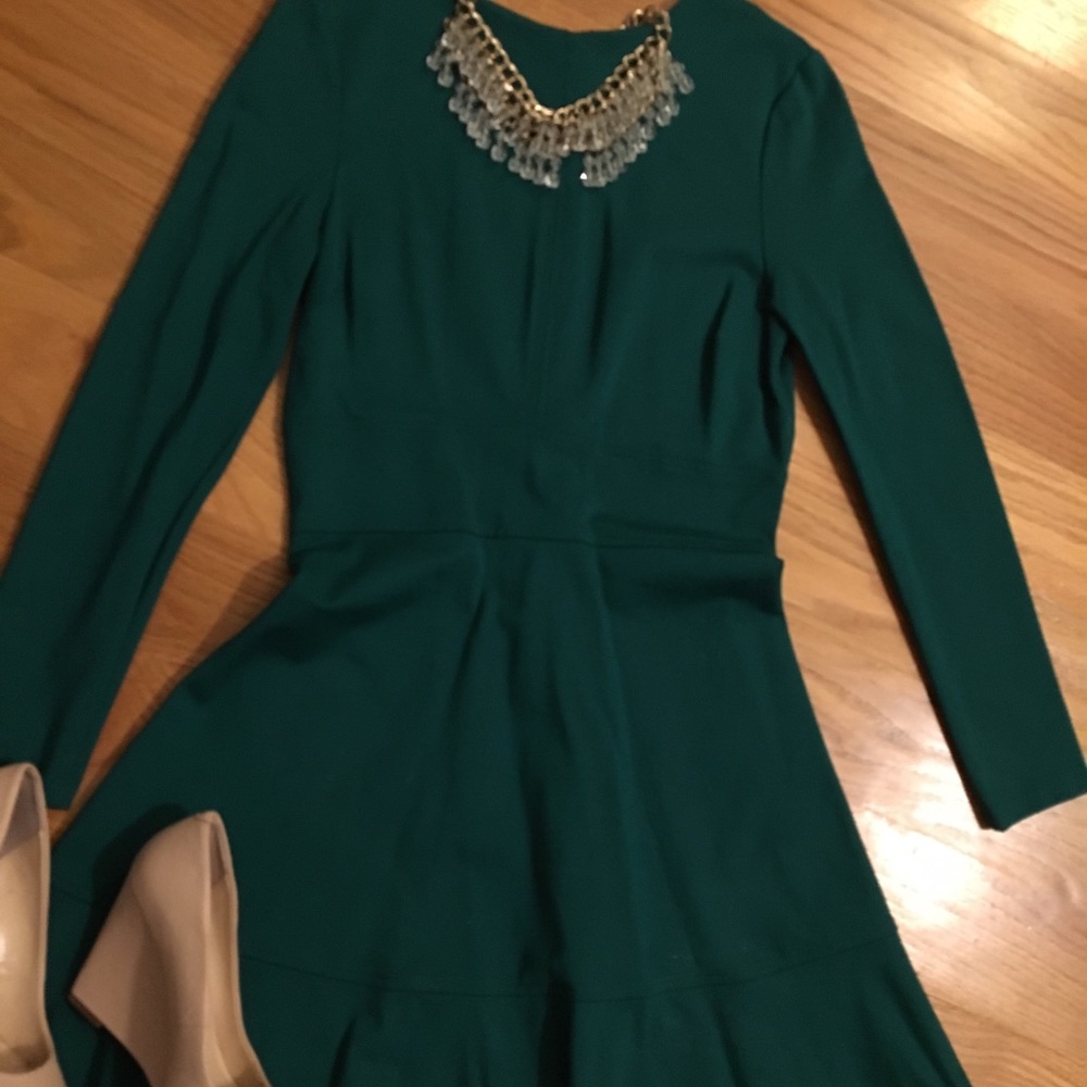 NWOT Green flared dress by Eva Longoria